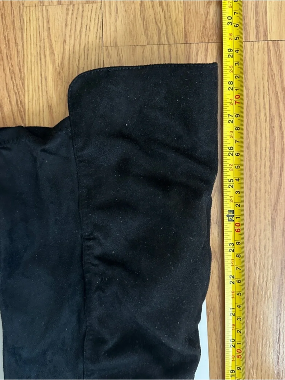 Lulu's Women's Black Suede Over-the-Knee Zip Up Block Heel Boots Size 7 - Picture 8 of 10